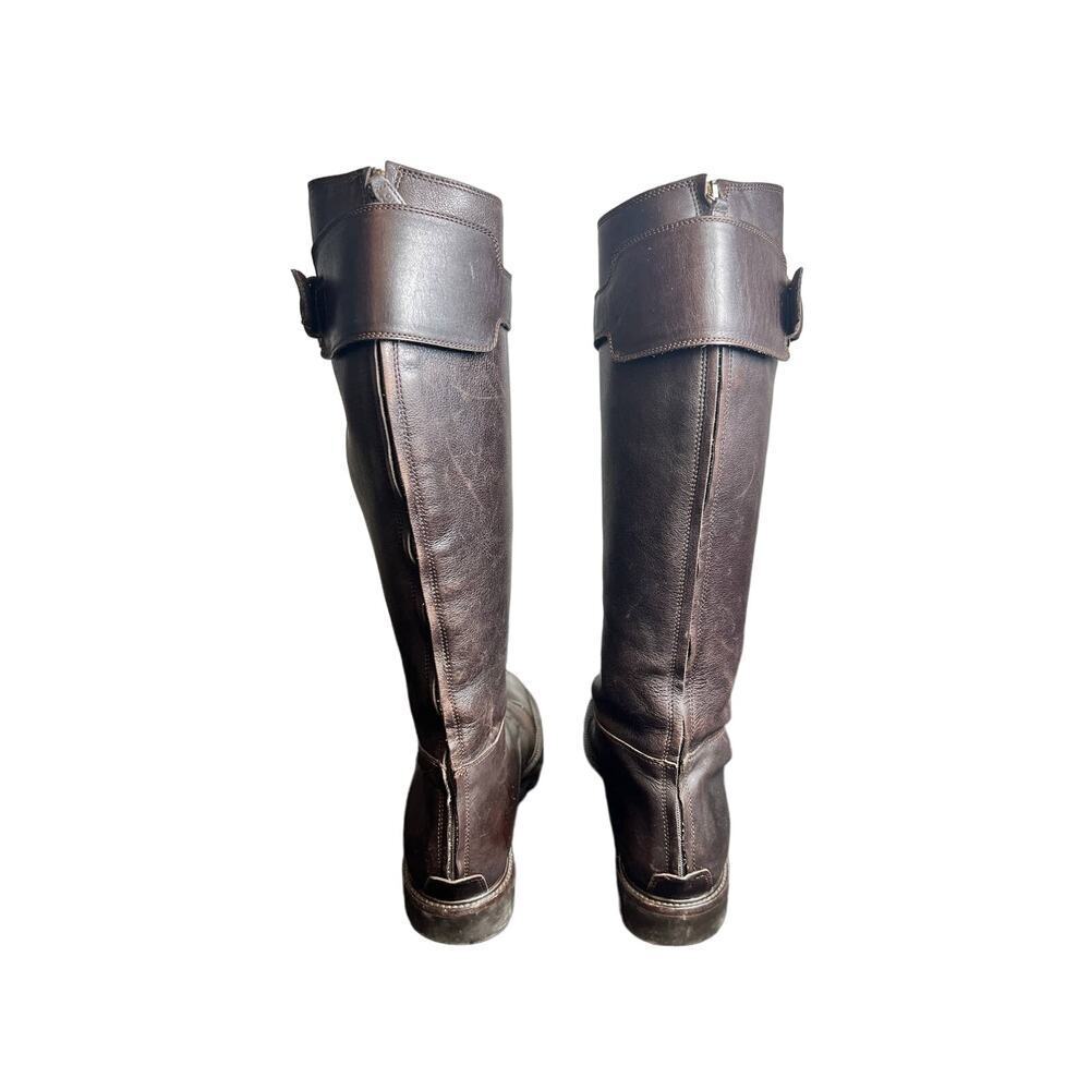 Gucci Tall Combat Brown Leather Boots 7.5 - Picture 3 of 15